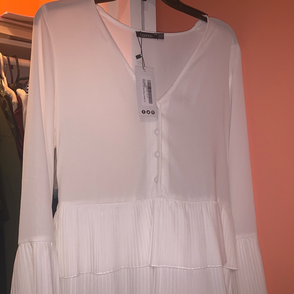 Boohoo Pleated Blouse